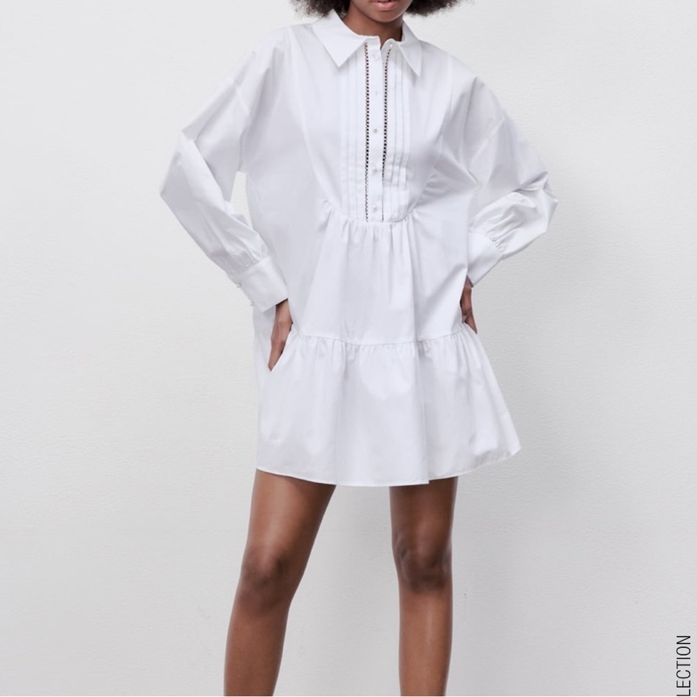 Zara Voluminous Poplin Dress